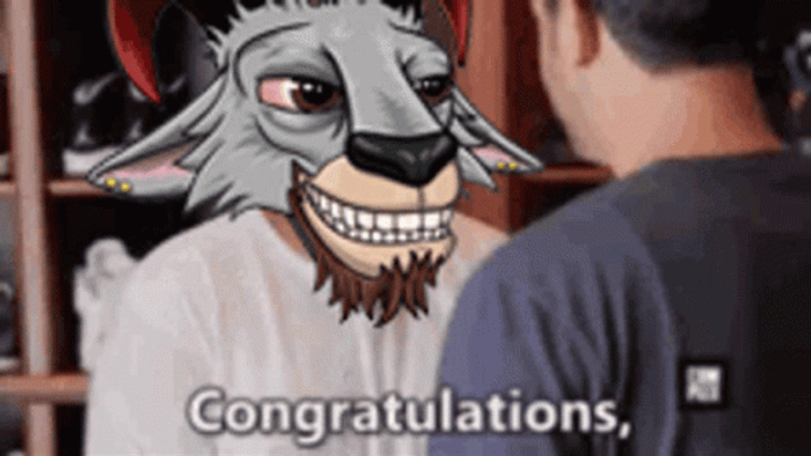 Animated Donkey Congratulations You Played Yourself GIF