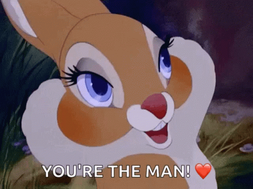 Animated Drama Bambi Blushing You Da Man GIF