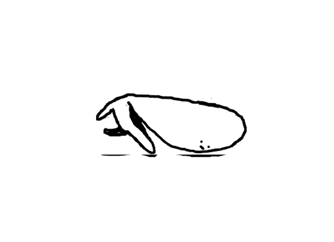 Animated Drawing Big Head Running GIF