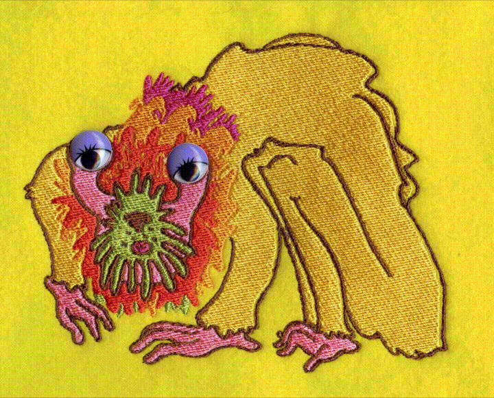 Animated Drawing Eyeroll GIF