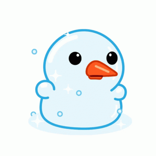 Animated Duck Freezing GIF