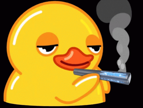 Animated Duck Smokin GIF