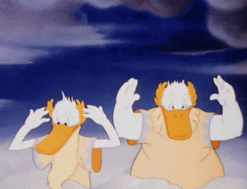 Animated Ducks Pull Hair GIF
