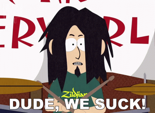 Animated Dude We Suck Again GIF