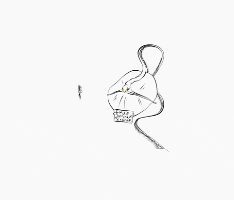 Animated Eel Drawing Moving GIF