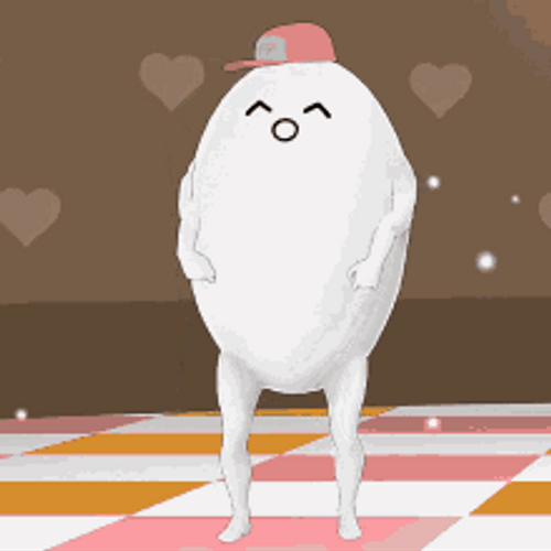 Animated Egg Dancing On Disco Floors GIF 