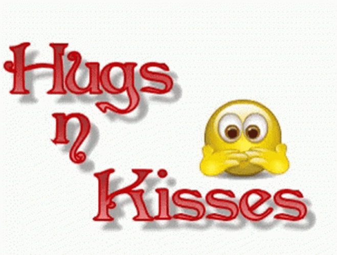 Animated Emoji Hugs N Kisses GIF