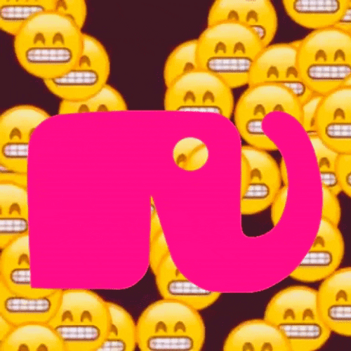 Animated Emoji Pink Elephant GIF