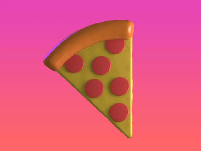 Animated Emoji Pizza Slice Spin GIF