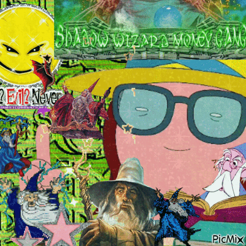 Animated Evil Shadow Wizard Money Gang GIF