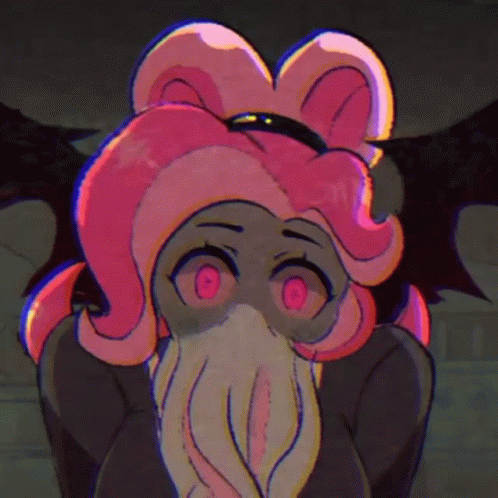 Animated Female Cthulhu Pink Hair GIF