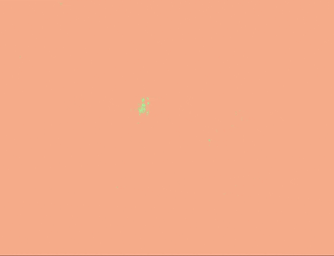 Animated Fighter Jet Turning Around Colorful GIF