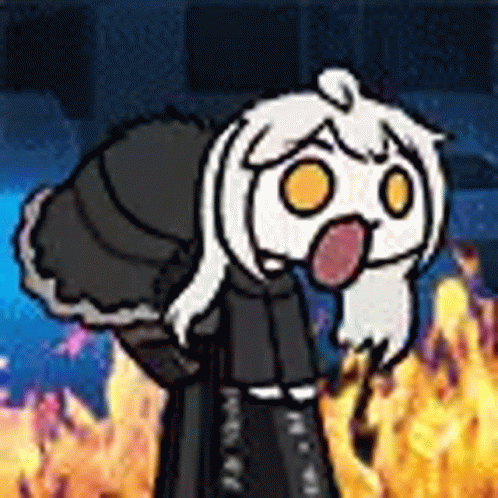 Animated Fire Cartoon Girl GIF
