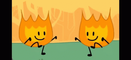 Animated Fire Dancing Cartoon GIF