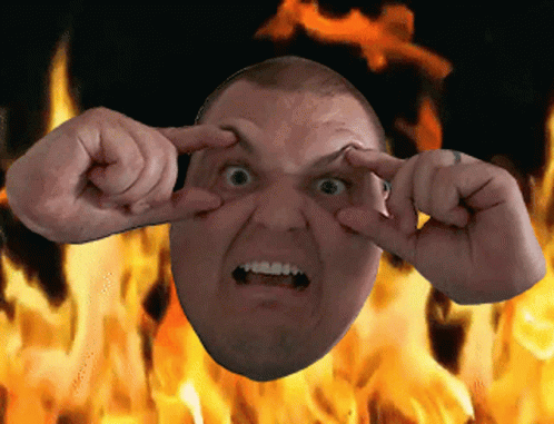 Animated Fire Open Eyes Man GIF