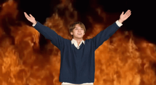 Animated Fire Seventeen Mingyu GIF