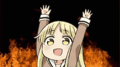 Animated Fire Tsurumaki Kokoro Bang Dream GIF