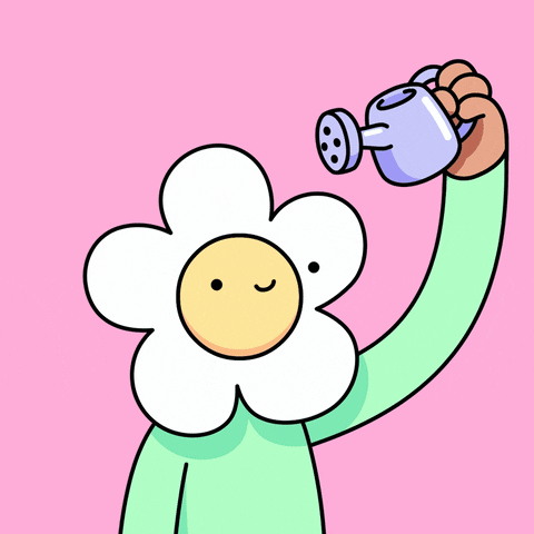 Animated Flower Man Growth GIF