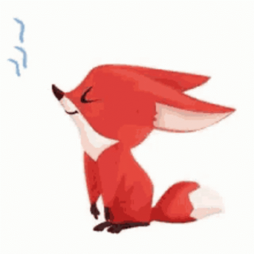 Animated Fox Cute Sniffing GIF