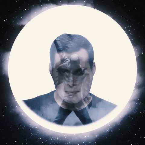 Animated Freddie Mercury Inside The Moon GIF