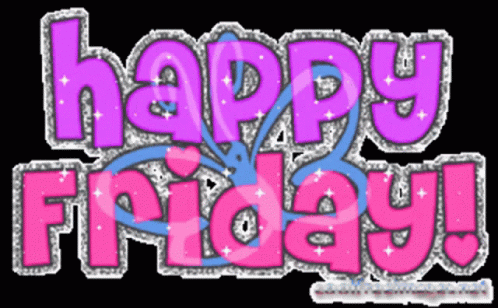 Animated Friday Glittery Text GIF