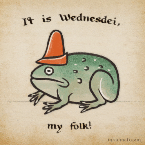 Animated Frog Funny Wednesday Folks GIF