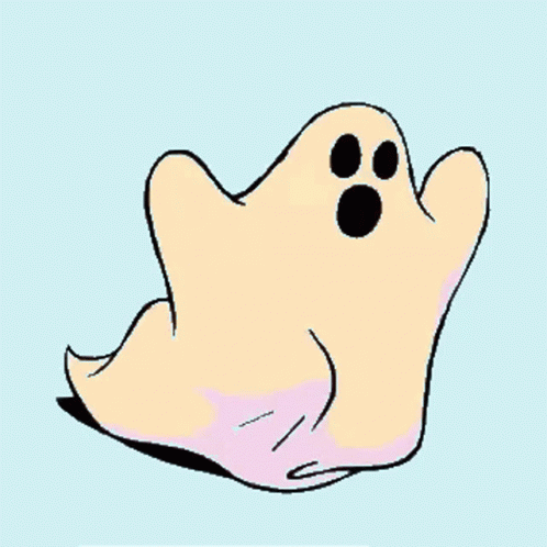 Animated Funny Ghost Falling Down GIF