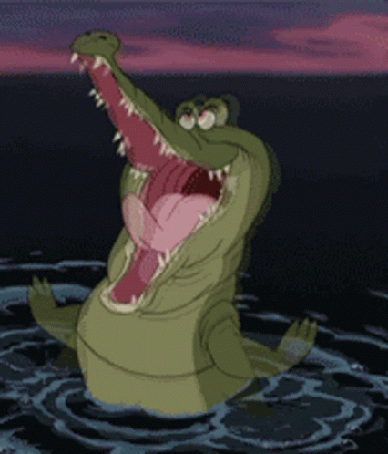 Animated Funny Laughing Crocodile GIF
