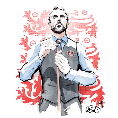 Animated Gareth Southgate Billard Pole GIF