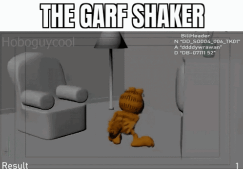 Animated Garfield Thug Shaker GIF