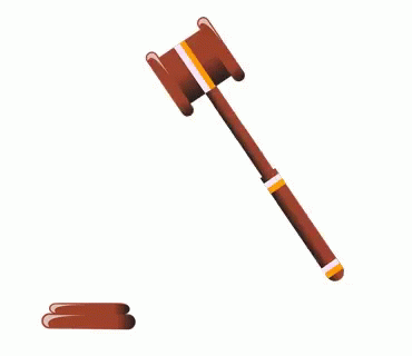 Animated Gavel Icon Hitting GIF