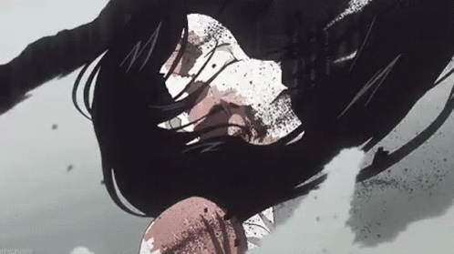 Animated Girl Disintegrate GIF