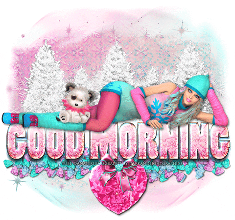 Animated Girl Greeting Good Morning Winter GIF