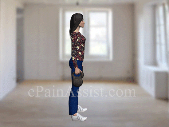 Animated Girl Single Leg Deadlift Weight Lift Ball GIF