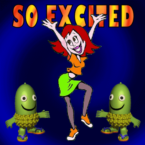 Animated Girl So Excited GIF
