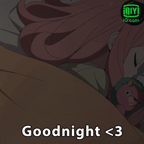 Animated Girl With Doll Sleeping Good Night GIF