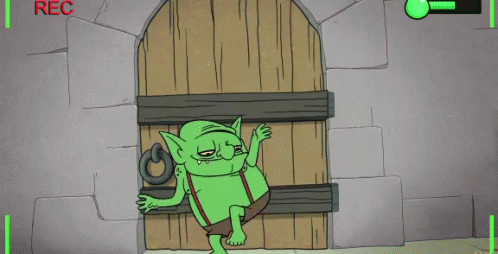 Animated Goblin Dancing In Cave GIF