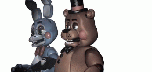 Animated Golden Freddy Wide Mouth GIF