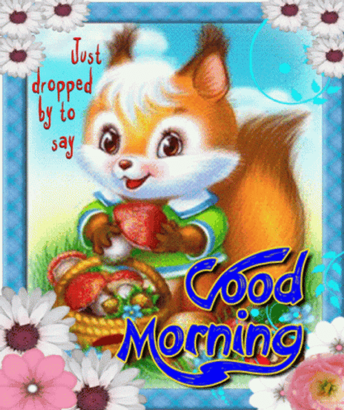 Animated Good Morning Dropping By GIF