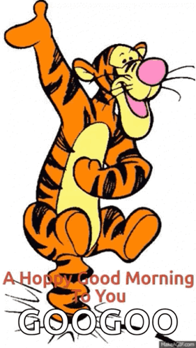 Animated Good Morning Monday Tigger Dancing GIF