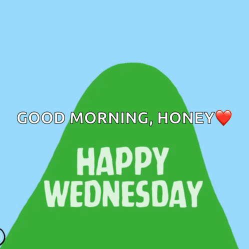 Animated Good Morning Wednesday Biker Going Uphill GIF