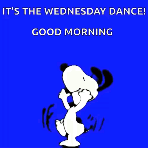 Animated Good Morning Wednesday Dancing Snoopy GIF