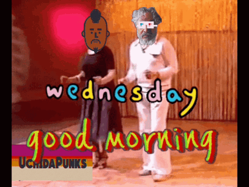 Animated Good Morning Wednesday Dancing Uchida Punks GIF