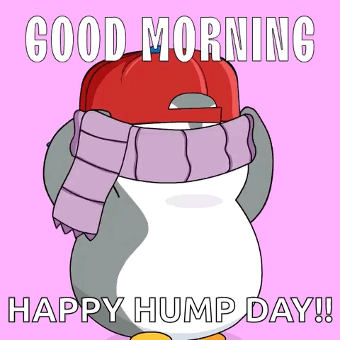 Animated Good Morning Wednesday Pudgy Penguin GIF
