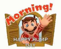 Animated Good Morning Wednesday Super Mario Waving GIF