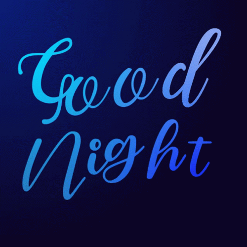Animated Good Night Moving Letters Text Art GIF