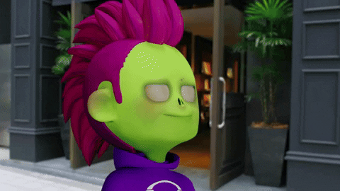 Animated Green Guy Good Thinking GIF