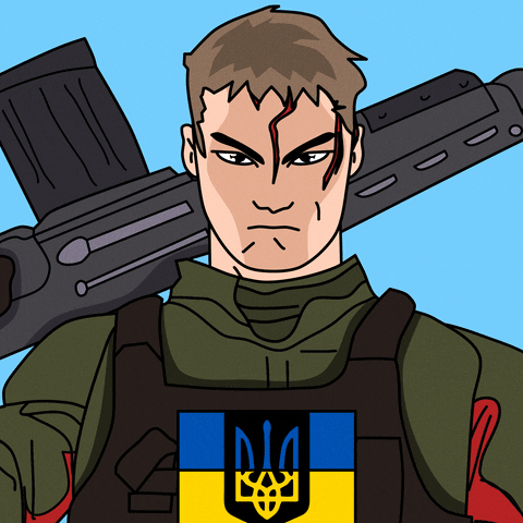Animated Gunner Angry Stare GIF
