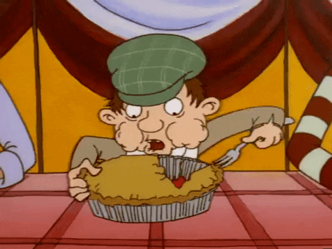 Animated Guy Eating Pie GIF 