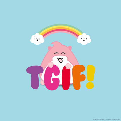 Animated Hamster Dance Tgif Colorful Words GIF
